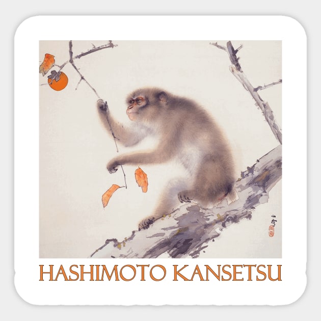 Monkey by Hashimoto Kansetsu - Japanese Art Sticker by Naves